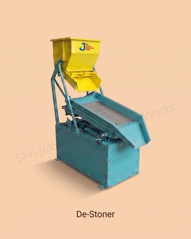 Heavy-Duty Destoner Machine for grain stone removal by Shri Jalaram Engineering Works, Akola