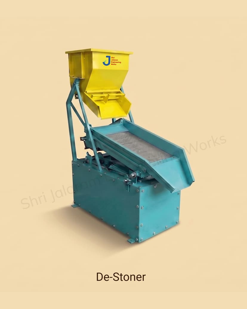 Heavy-Duty Destoner Machine for grain stone removal by Shri Jalaram Engineering Works, Akola